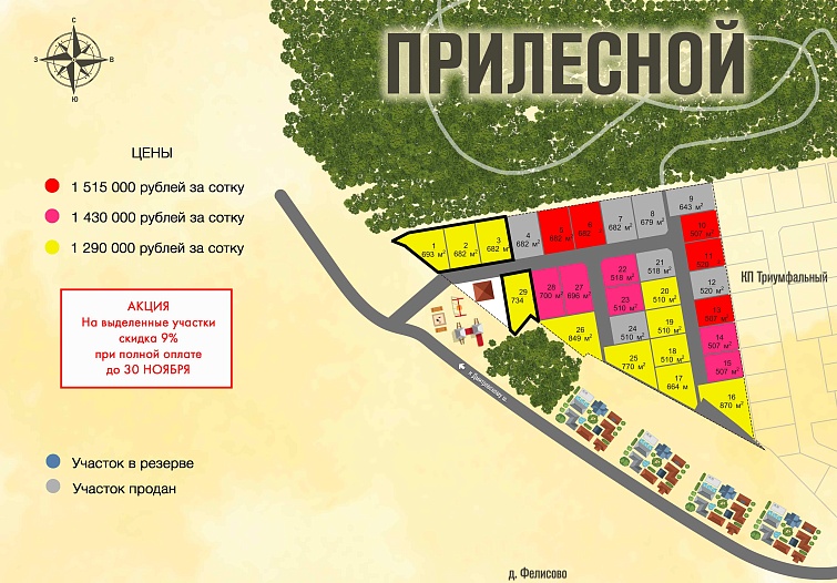 План и цены КП ПриЛесной