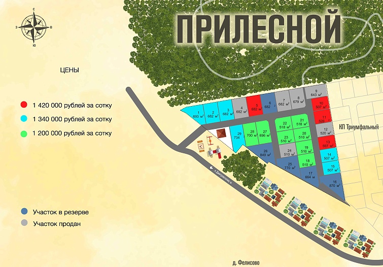 План и цены КП ПриЛесной