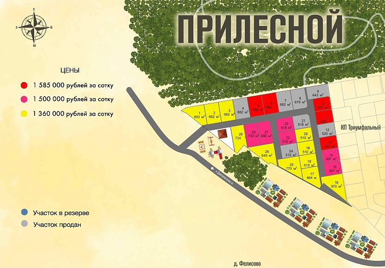 План и цены КП ПриЛесной