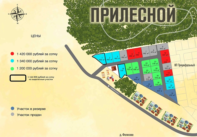 План и цены КП ПриЛесной